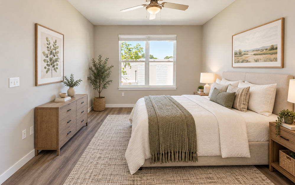 2A.2 - 2 bedroom floorplan layout with 2 bathrooms and 1088 square feet (Primary Bedroom Retreat)