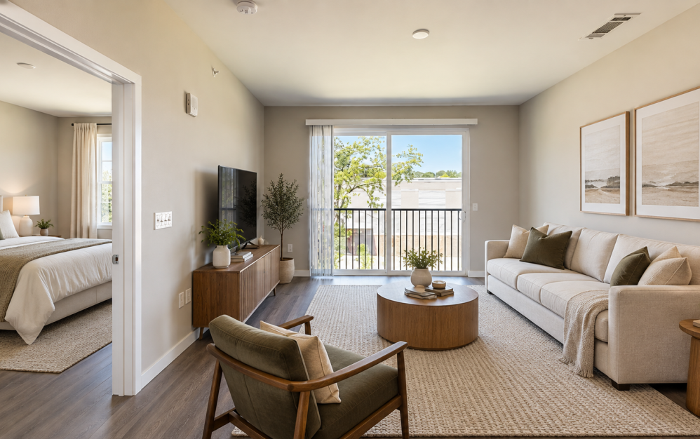 2A.2 - 2 bedroom floorplan layout with 2 bathrooms and 1088 square feet (Expansive Living Area)