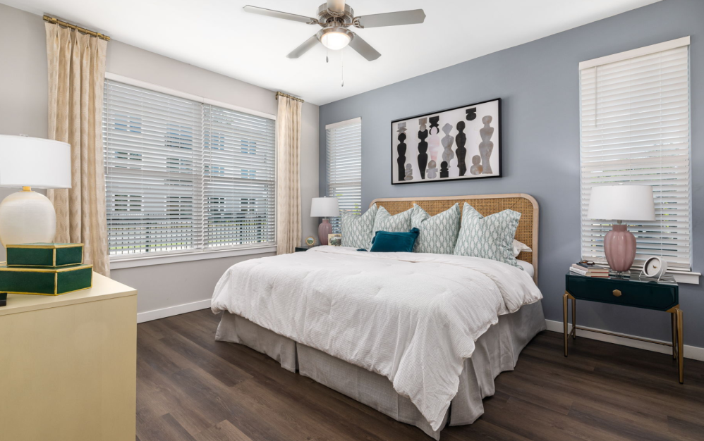 2A - 2 bedroom floorplan layout with 2 bathrooms and 1060 square feet (Serene Bedroom Retreat)